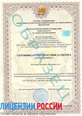 Образец сертификата соответствия аудитора №ST.RU.EXP.00005397-3 Краснотурьинск Сертификат ISO/TS 16949